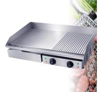 ZhlCrioxenic Barbecue éLectrique Commercial, Plaque De Cuisson Professionnelle, Plaque De Cuisson Plage De TempéRature 50-300 °C, Et Bac à Graisse, Plaque De Cuisson pour Gastronomie 820-B