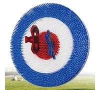 ZhlCrioxenic Cible de Lancer de Hache avec Accessoires, Jeu de Lancement de Hache pour ArrièRe-Cour, avec, 2 FléChettes à 5 éToiles, pour Les FêTes de Jardin et Les ActivitéS Blueround-B