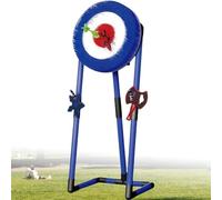 ZhlCrioxenic Cible de Lancer de Hache avec Accessoires, Jeu de Lancement de Hache pour ArrièRe-Cour, avec, 2 FléChettes à 5 éToiles, pour Les FêTes de Jardin et Les ActivitéS Blueround-A