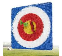 ZhlCrioxenic Cible de Lancer de Hache avec Accessoires, Jeu de Lancement de Hache pour ArrièRe-Cour, avec, 2 FléChettes à 5 éToiles, pour Les FêTes de Jardin et Les ActivitéS Bluesquare-B