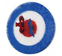 ZhlCrioxenic Jeu de Cibles à Lancer, Cible de Lancer de Hache avec Accessoires, avec 2 Axes, 2 FléChettes à 5 éToiles, 2 FléChettes, pour en Plein Air, Parent-Enfant Familial, Soulagement Blueround-B