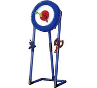 ZhlCrioxenic Jeu de Lancement de Hache pour ArrièRe-Cour, Contient 2 Haches, 2 Planches de FléChettes et 2 FléChettes à 5 éToiles, pour S'Amuser en Plein Air, IdéAl pour La Famille Blueround-A