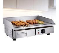 ZhlCrioxenic Plancha Professionnelle 2500w en Acier INOX, Plaque De Cuisson éLectrique Professionnelle, TempéRature De 50-300ºC, pour Viande,Poisson, LéGumes 818-B