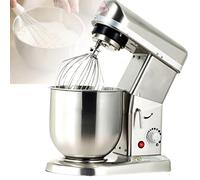 ZhlCrioxenic Robot PâTissier, MéLangeur à GâTeau Multifonction à 3 Vitesses, PlanéTaire 5L/7L/10L, avec Fouet, Batteur, Crochet, pour Restaurant, Boulangerie, PâTisserie, Café Silver-5L