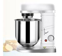 ZhlCrioxenic Robot PâTissier Multifonction, Batteur PéTrin Professionnel, avec 3 Vitesses RéGlables, MéLangeur Alimentaire 5L/7L/10L, avec Fouet Feuille, Fouet Ballon, Crochet à Petrin White-10L