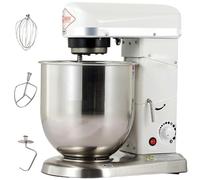 ZhlCrioxenic Robot PâTissier Multifonction, Robot Cuiseur Multifonctions, MéLangeur Alimentaire 5L/7L/10L, IdéAl pour PâTisserie, pour Restaurant, Boulangerie, PâTisserie, Café White-10L