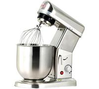 ZhlCrioxenic Robot PâTissier, Robots De Cuisine, MéLangeur à GâTeau Multifonction à 3 Vitesses, avec Fouet, Batteur, Crochet, pour Restaurant, Boulangerie, PâTisserie, Café Silver-10L