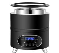 ZhlCrioxenic YaourtièRe, Cuve IntéRieure en Acier Inoxydable 8l/12l, avec ContrôLe de La TempéRature Et de La Minuterie, pour Yaourt Maison, Natto Et Vin de Riz Black-12L