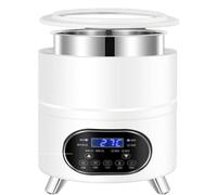 ZhlCrioxenic YaourtièRe, Cuve IntéRieure en Acier Inoxydable 8l/12l, avec ContrôLe de La TempéRature Et de La Minuterie, pour Yaourt Maison, Natto Et Vin de Riz White-12L