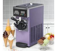 ZHLINGQ Machine à Glace de Grande capacité, Machine à Glace à l'italienne avec écran LCD, capacité de 3.5 L, 450 W - Idéale pour Restaurants, Chariots à Glace et Usage Commercial Purple