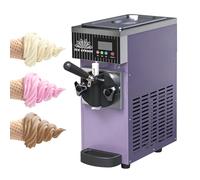ZHLINGQ Machine à Glace Molle Professionnelle 450 W avec écran LED - Modèle de Table à Nettoyage Automatique, idéal pour la Glace Molle - pour Restaurants et Bars Purple