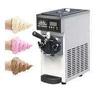 ZHLINGQ Machine à Glace Molle Professionnelle 450 W avec écran LED - Modèle de Table à Nettoyage Automatique, idéal pour la Glace Molle - pour Restaurants et Bars CreamWhite