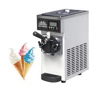 ZHLINGQ Machine Commerciale à Glace Molle, écran LCD, Nettoyage Automatique, Fonction de pré-Refroidissement, 4-5 L/h - Idéale pour Restaurants et Bars CreamWhite