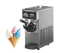 ZHLINGQ Machine Commerciale à Glace Molle, écran LCD, Nettoyage Automatique, Fonction de pré-Refroidissement, 4-5 L/h - Idéale pour Restaurants et Bars Grey