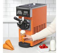 ZHLINGQ Machine Commerciale à Glace Molle, écran LCD, Nettoyage Automatique, Fonction de pré-Refroidissement, 4-5 L/h - Idéale pour Restaurants et Bars Orange