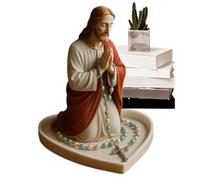 Zhliuqo Statue De La Vierge Marie - Porte Chapelet De La Vierge Marie | Élégant Coffret À Chapelet De Prière NotreDame, Statuette En Résine De Jésus Support PourChapelet, Décoration Maison, Bureau,