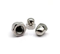 ZHLWei Écrou borgne hexagonal décoratif en acier inoxydable 304 A2-70, 1/2/10/50 pièces, M3 M4 M5 M6 M8 M10 M12 M14 M16, capuchon demi-cercle