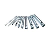 ZHLWei Jeu de clés tubulaires métriques 8-19 mm, 6-22 mm, 6 pièces/10 pièces, clé à tube en acier à double extrémité for réparation de plomberie automobile