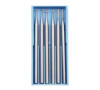ZHLWei Lot de 6 fraises à sculpter en acier tungstène, manche de 2,35 mm, noyau de noyer, outil de bijouterie, bois 1,4/2,3 mm