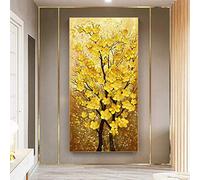 ZHMANLUCK Art mural sur toile de grande taille avec cadre doré 90 x 180 cm/(35 x 71 pouces) avec cadre doré