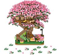 ZHMAO Mini Sakura Arbre Maison Construire Bloc, 2138 Pièces Ensembles Construction Bonsaï Cerisier