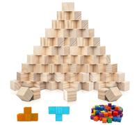 ZHMKYD13 Cube Bois, 500 Pièces 1 * 1 * 1cm Mini Cube En Bois, Cube Bois Bricolage Bloc Carré De Pin Brut Cube Bois Tilleul Cube De Bois Lisse Pour Loisirs Créatifs, Tampons, Puzzle, Jouet, Nombre
