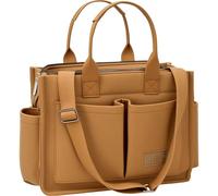 ZHMO Grand sac à main en toile avec poignées supérieures pour femme avec poches à fermeture éclair, marron, pour ordinateur portable, sac à bandoulière, portefeuille quotidien, épaule, hobo, b- "New