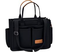 ZHMO - Grand sac à main en toile avec poignées supérieures pour femme avec poches à fermeture éclair, noir pour ordinateur portable, sac à bandoulière, sac à bandoulière, hobo, sac - Nouveau Upgrade