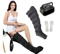 ZHNANDAMAI 2025 Nouveau Bottes Pressothérapie Appareil de Massage avec Compression d'air pour Pieds Efficaces pour Soulager Les Jambes Lourdes et Activer la Circulation Sanguine Noir