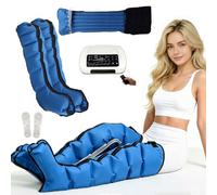 ZHNANDAMAI Bottes Pressothérapie avec Télécommande, Appareil de Massage à Air Comprimé pour Jambes, 0-240 mmHg et Minuterie 0-60 Min, Drainage Lymphatique, Circulation Sanguine
