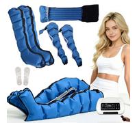ZHNANDAMAI Bottes Pressothérapie avec Télécommande, Appareil de Massage à Air Comprimé pour Jambes, 0-240 mmHg et Minuterie 0-60 Min, Drainage Lymphatique, Circulation Sanguine