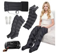 ZHNANDAMAI Bottes Pressothérapie avec Télécommande, Machine de Massage à Air Comprimé, 0-240 mmHg & 0-60 Min, Drainage Lymphatique, Favorise la Circulation Sanguine, Détente et Relaxation