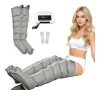 ZHNANDAMAI Bottes Pressothérapie avec Télécommande, Masseur Jambes Électrique à Air Comprimé, Pression 0-240 mmHg et Minuterie 0-60 Min, Drainage Lymphatique, Circulation Sanguine et Jambes Légères