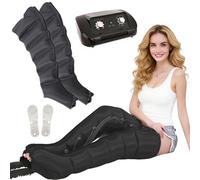 ZHNANDAMAI Bottes Pressothérapie XL, Masseur à Compression d'air pour Jambes/Bras/Taille, Drainage Lymphatique Jambes, Appareil Circulation Sanguine Jambes, Massage Jambe, Noir
