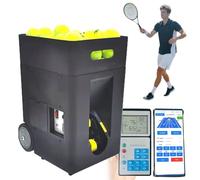 ZHNANDAMAI Lanceur de balles de Tennis, Lanceur Automatique de balles de Tennis avec télécommande et Application, Autonomie De 3 à 4 Heures, Capacité De 50 Balles, Mode d'entraînement Complet
