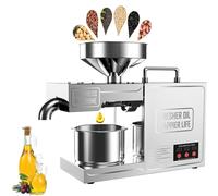 ZHNANDAMAI Presse Huile Olive, Presse-Huile Automatique pour Olives, Acier Inoxydable De Qualité Alimentaire, Cuisson Continue 24h/24, Extracteur De Graines De Noix Électrique Chaud/Froid Commercial