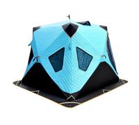ZHNANDAMAI Tentes De Pêche sur Glace Ice House Tente Isolée De Style Moyeu Escamotable pour 3-4 Personnes, Abri Portable pour Temps Froid d'hiver avec Sac De Transport Et Fenêtres De Ventilation