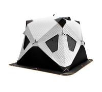 ZHNANDAMAI Tentes De Pêche sur Glace Ice House Tente Isolée De Style Moyeu Escamotable pour 3-4 Personnes, Abri Portable pour Temps Froid d'hiver avec Sac De Transport Et Fenêtres De Ventilation
