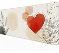 Zhngxogg Tapis de Souris Amour 900x400 mm Grand Tapis de Souris Gaming Gris Bords Cousus - Imperméable - Base Antidérapante Améliore la Précision et la Vitesse pour Bureau, Études, Gaming, -90368