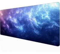 Zhngxogg Tapis de Souris Bleu 900x400 mm Grand Tapis de Souris Gaming Abstrait Bords Cousus - Imperméable - Base Antidérapante Améliore la Précision et la Vitesse pour Bureau, Études, Gaming, -88261