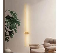 ZHNPJE Applique Murale Noire Moderne, Longue Bande Murale en Aluminium 3 Couleurs rotative à 350 °, éclairage Minimaliste de Fond décoratif de Salon de Chambre à Coucher