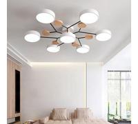 ZHNPJE Plafonnier LED Moderne en Bois Spoutnik Semi-encastré avec molécule Nordique Blanche Proche du Plafond pour Salon, Chambre à Coucher, Salle à Manger, Bureau, Cuisine, Vert Gris