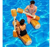 ZHODADA Bouée Gonflable Jeu de Combat, 4 pièces Ensemble Flottant Gonflable Jouets pour Adulte Gonflable Flottant Jouet d'aviron, Fête de La Piscine Jeux de Sports Nautiques Raft Jouet Flottan