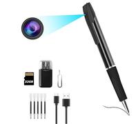 ZHODADA Mini Camera Espion, 1080p HD Caméra Cachée Stylo Mini Caméra de Poche Surveillance Spy Camera avec Enregistrement Vidéo Prise de Photo et 90 Mins d'Autonomie