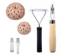 ZHONG AN Kit d'Outils de Réparation de Pneus 4 Pièces - Disques Abrasifs en Acier Tungstène 40 mm x 55 mm, Rouleau de Réparation et Grattoir pour Réparation, Ponçage et Polissage de Pneus de Voitures