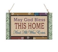 zhongfei Que Dieu bénisse Ces Signes Suspendus à la Maison Parfait pour la décoration intérieure (10 "x 6")