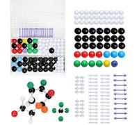 zhongguoqiaomao 135Pcs Modele Moleculaire Kit Molécules Chimie Organique et Inorganique Ensemble Kit de Structure Atome Lien Modèle Défini pour étudiants Enseignants Jeunes scientifiques