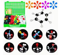 zhongguoqiaomao 310 Pcs Modele Moleculaire Kit Molécules Chimie Organique et Inorganique Ensemble Kit de Structure Atome Lien Modèle Défini pour étudiants Enseignants Jeunes scientifiques