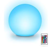 zhonghua LED Boule Humeur Lumière, LED Grobe Mood Light Lampe de Chevet Rechargeable Télécommande Lampe Décorative LED (15CM)