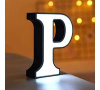 zhonghua LED Letter Lights, Alphabet Marquee Letters Sign LED Marquee Number Lights Sign for Night Light (P)